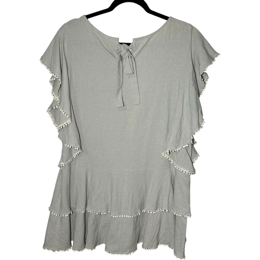 Listicle Women's Large Flutter Mini Dress Feminine Preppy - Picture 3 of 7